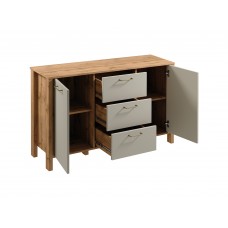 Kumode ar koka kājām INDYGO K2D3S, beige